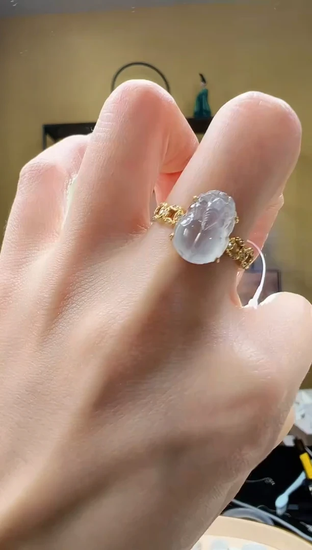 【闪购商品】翡翠戒指18K金镶嵌DFZ0211-156