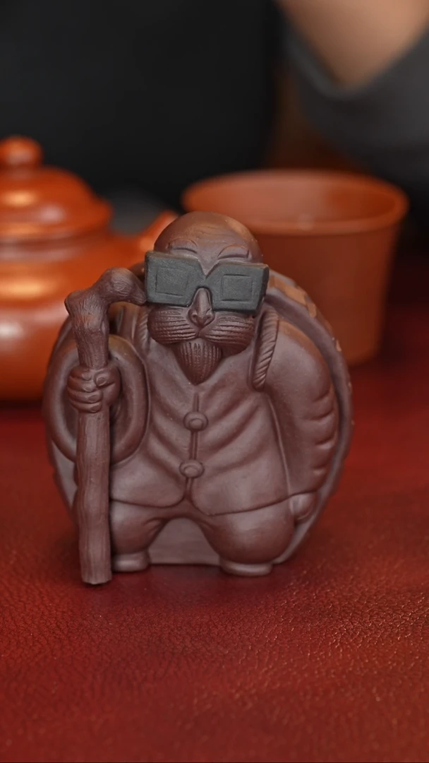 茶壶紫砂原矿高端紫砂--茶宠龟仙人