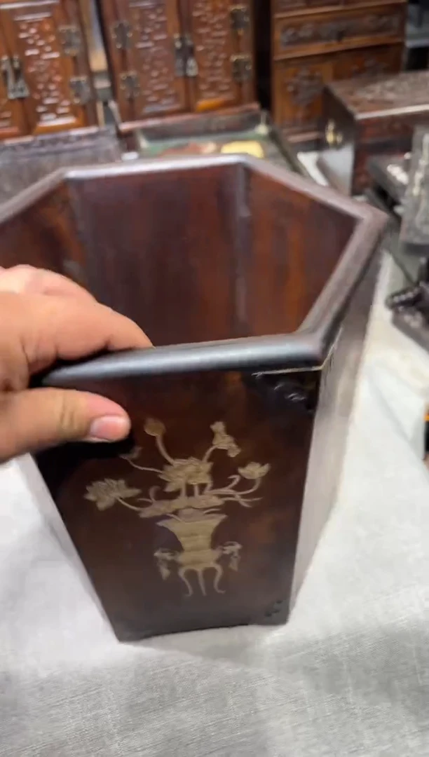 木林*叔海黄笔筒11111