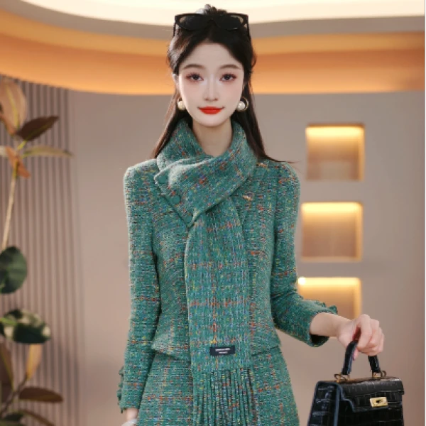 秋季新款精致修身显瘦减龄洋气假两件连衣裙M-4XL