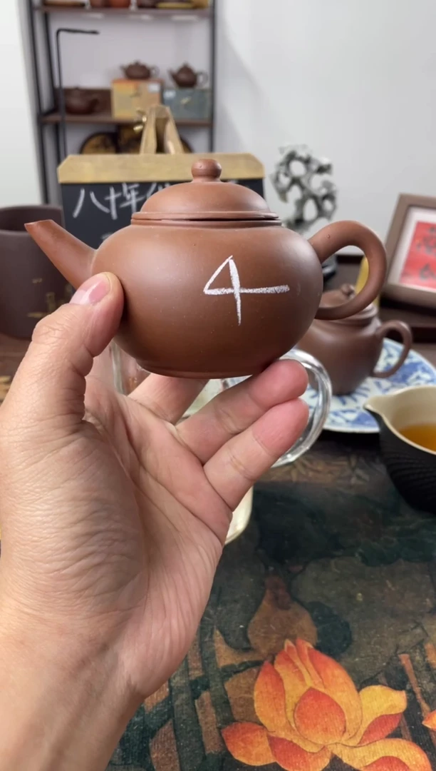 茶壶紫砂八九十年代老壶工糙但泥好拼紫泥水平4