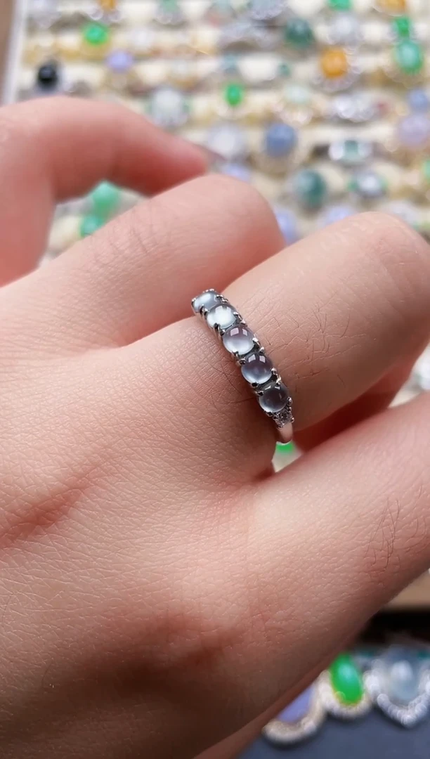 银S925镶嵌戒指翡翠25