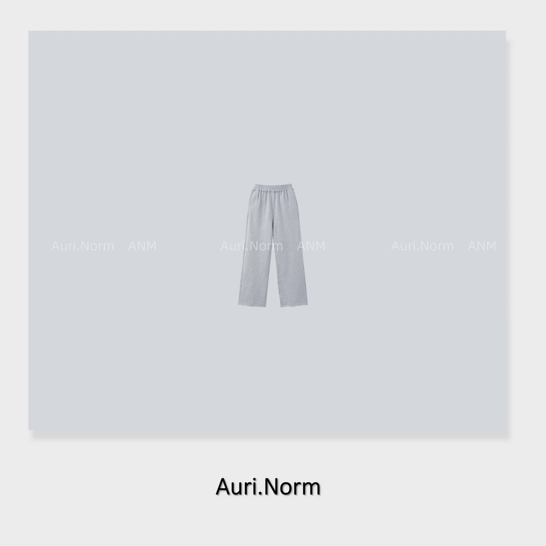Auri.Norm【云倾】灰色松弛感羊羔棉云朵休闲裤小众设计师特别款