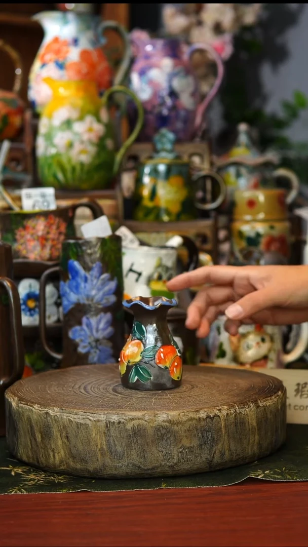 陶瓷85景德镇手工高温釉下彩