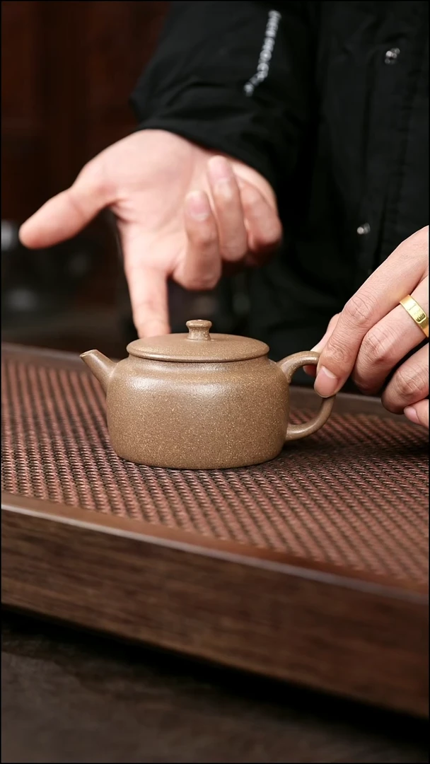 茶壶紫砂芝麻绿桑扁