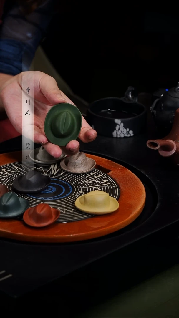 紫砂茶壶三川堂紫砂绿色牛仔帽