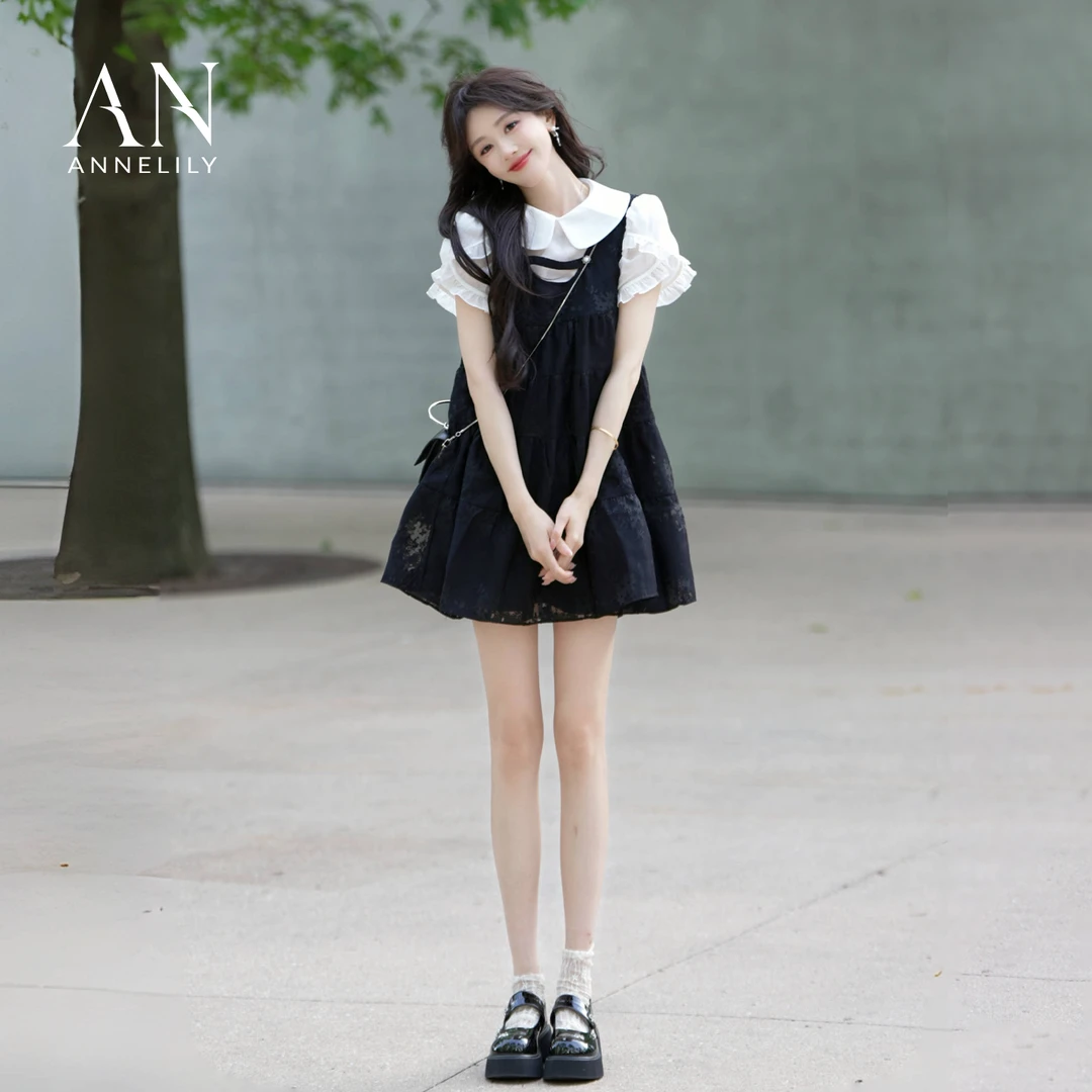 ANNELILY安琪琪【梦晗】新款设计感休闲百搭仙气套装AT2505013