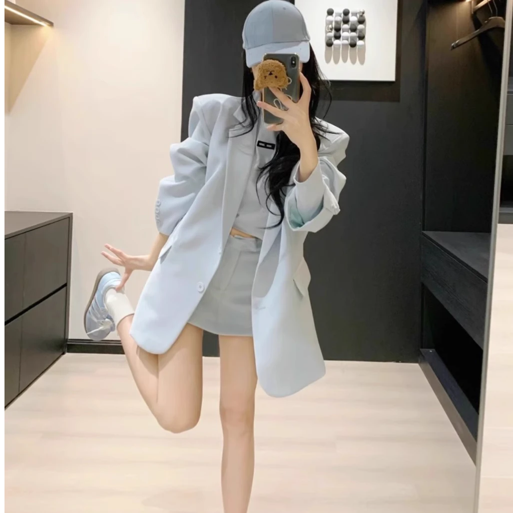 （现货）今年流行的漂亮套装2025气质韩版高级感时尚半身裙三件套女