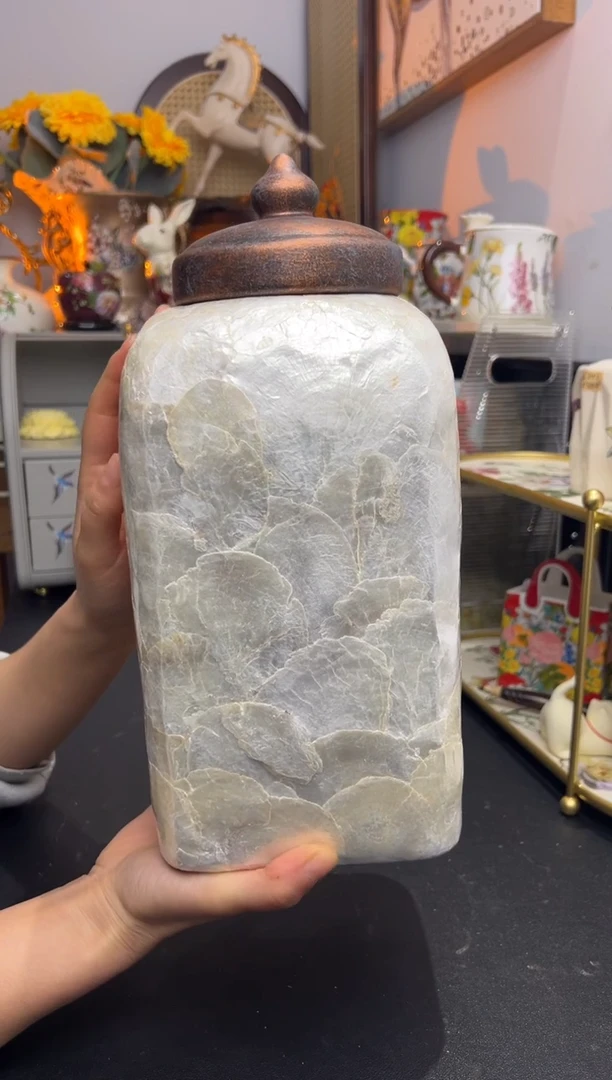 外贸陶瓷家贝母盖坛居百货-