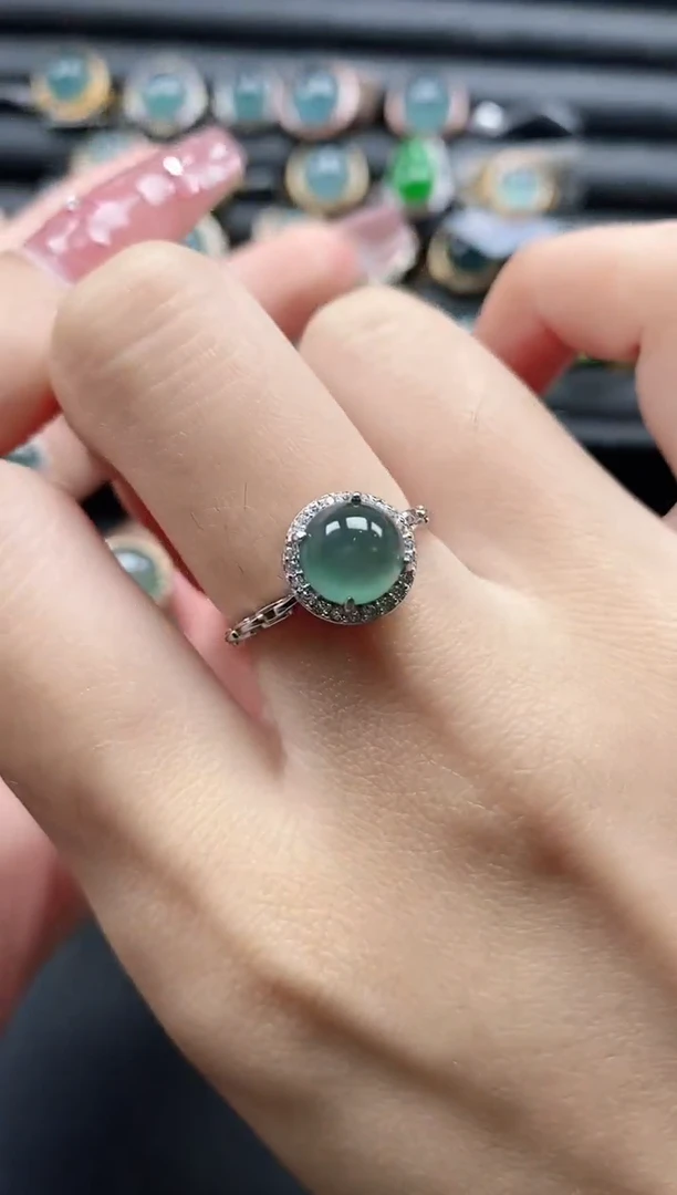 【闪购商品】翡翠戒指银S925镶嵌11111