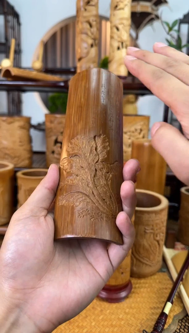 竹手工艺白菜茶则