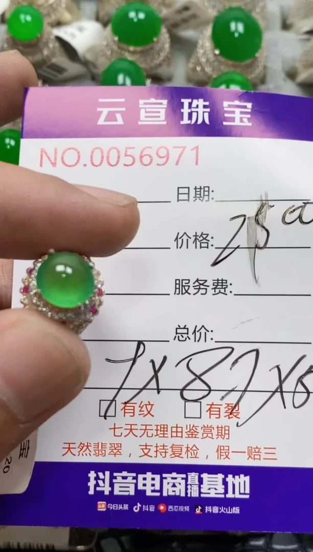 未镶嵌戒指翡翠/69710000