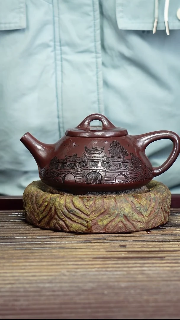 宜兴原矿紫砂壶茶壶350c