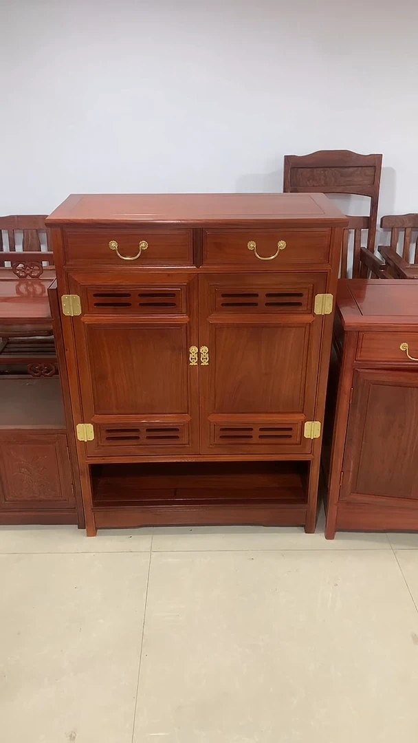 紫檀木类成套家具鞋柜