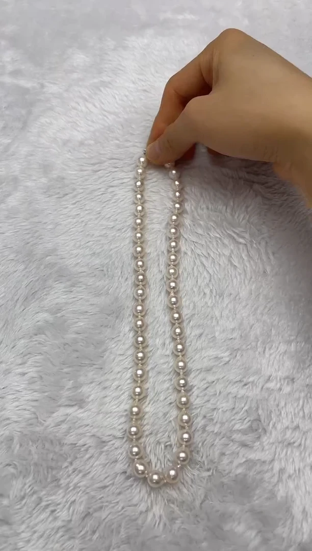 项链银S925镶嵌海水珍珠AK8-8.5mm