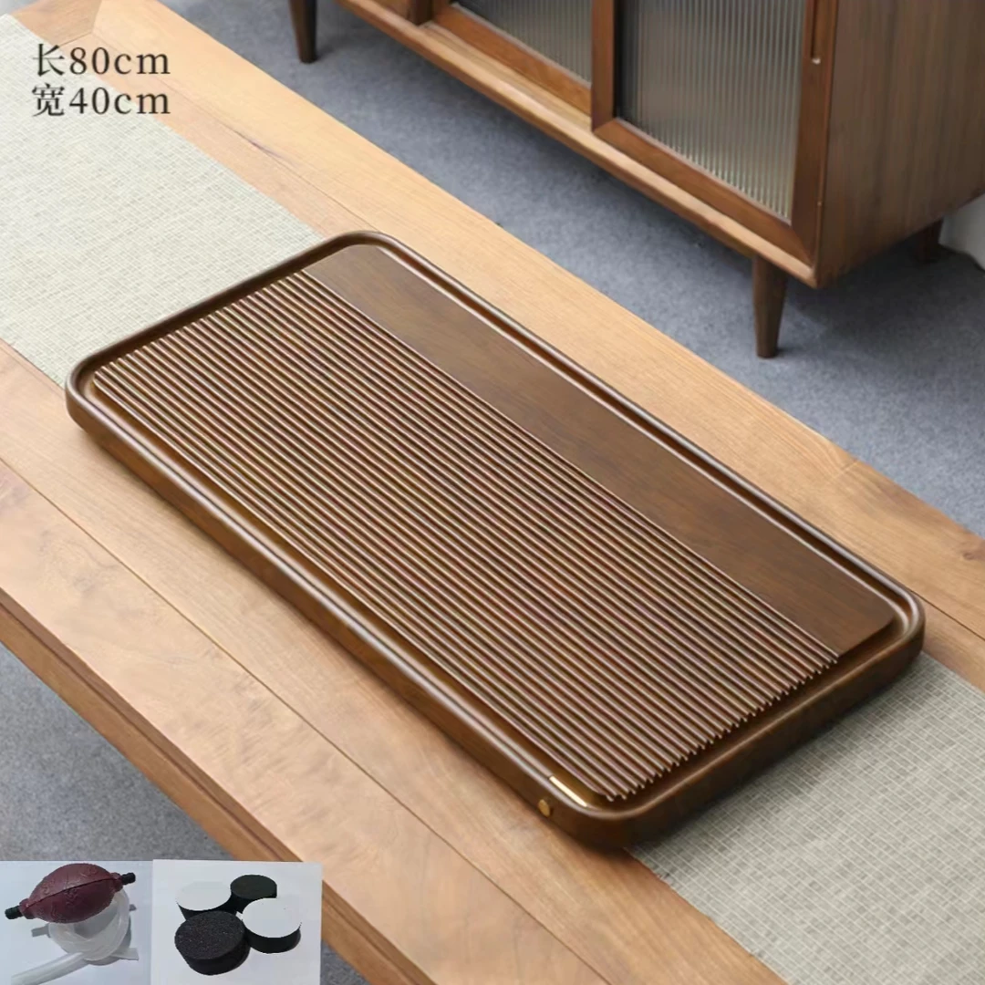 家用实木功夫泡茶台排水干泡茶台简易办公茶海茶盘简约干泡盘