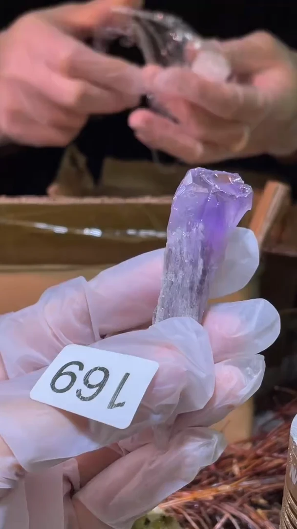 未镶嵌珠宝半成品水晶紫水晶权杖-169