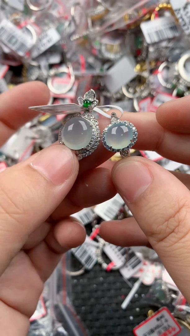 银S925镶嵌戒指翡翠33333   3