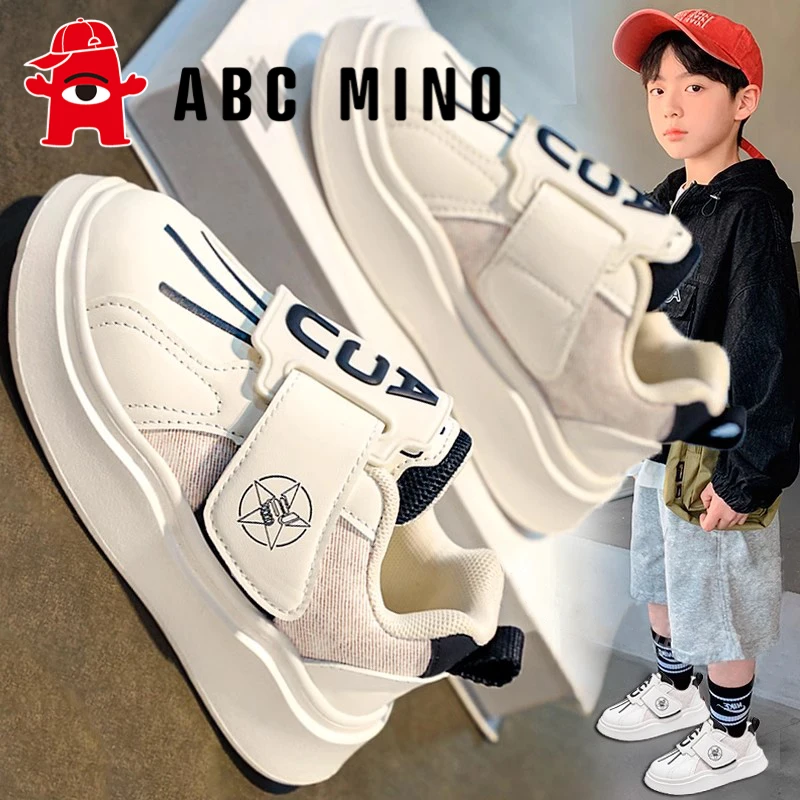 ABC MINO男童鞋2025夏季新款透气儿童运动鞋休闲板鞋中大童小白鞋
