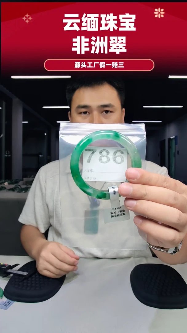 未镶嵌手镯石英质玉（非洲翠）5960圈口786