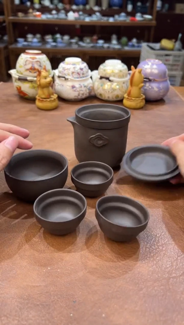 真的很便宜会开片的旅行茶具