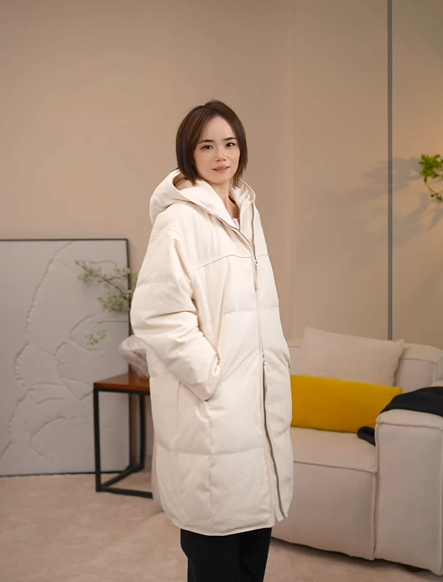 【白露】新国标90白鹅绒加厚鹅绒服中长款女款