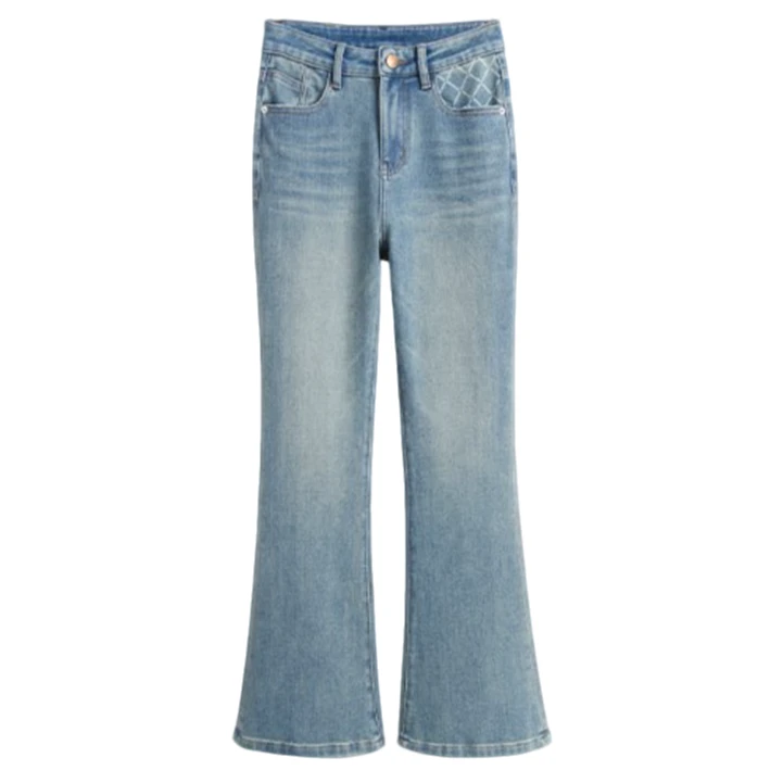 RAIN▪CUN九分微喇丨小个子专属 高腰显瘦时尚百搭喇叭女牛仔裤038