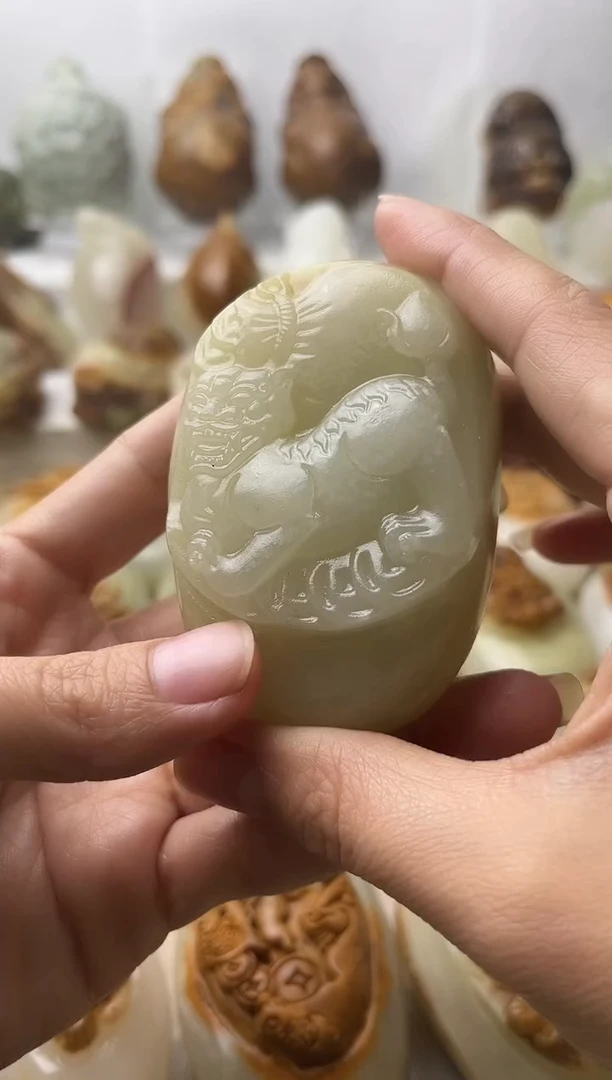 石材古青石棉纹正常不退换貔貅