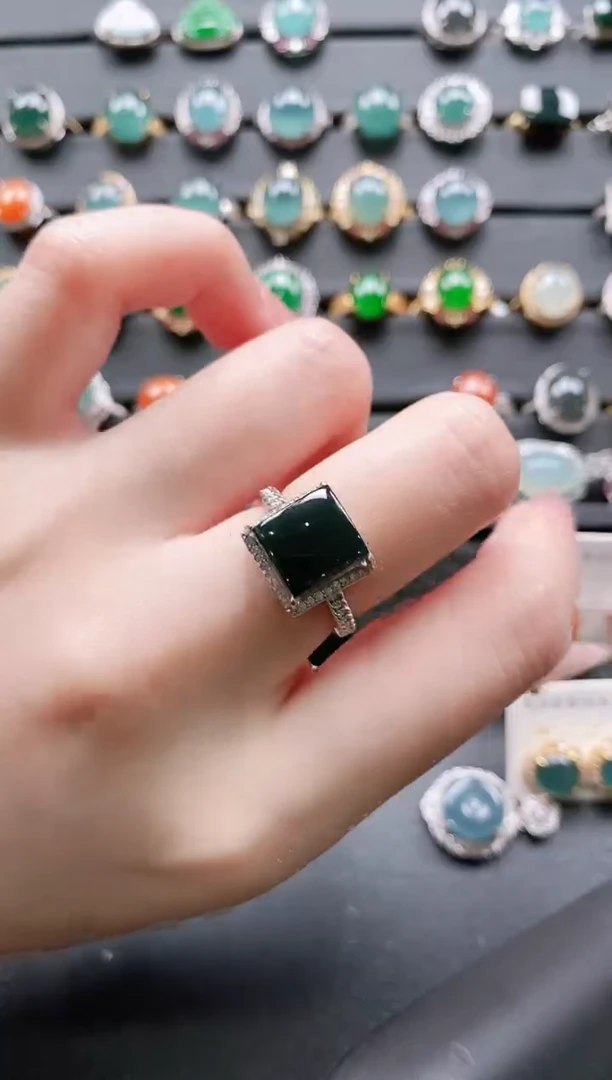 【闪购商品】翡翠戒指银S925镶嵌11111111