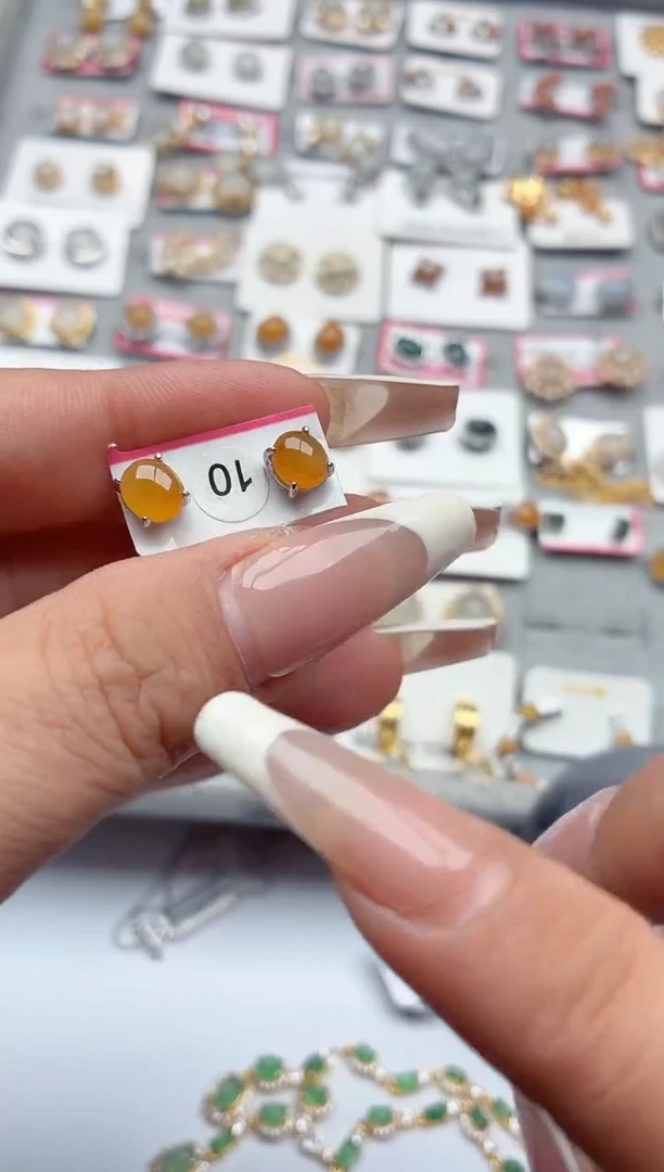 银S925镶嵌戒指翡翠文*鱼.