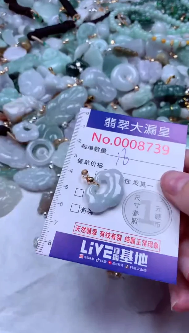 吊坠(不含链)未镶嵌翡翠8739
