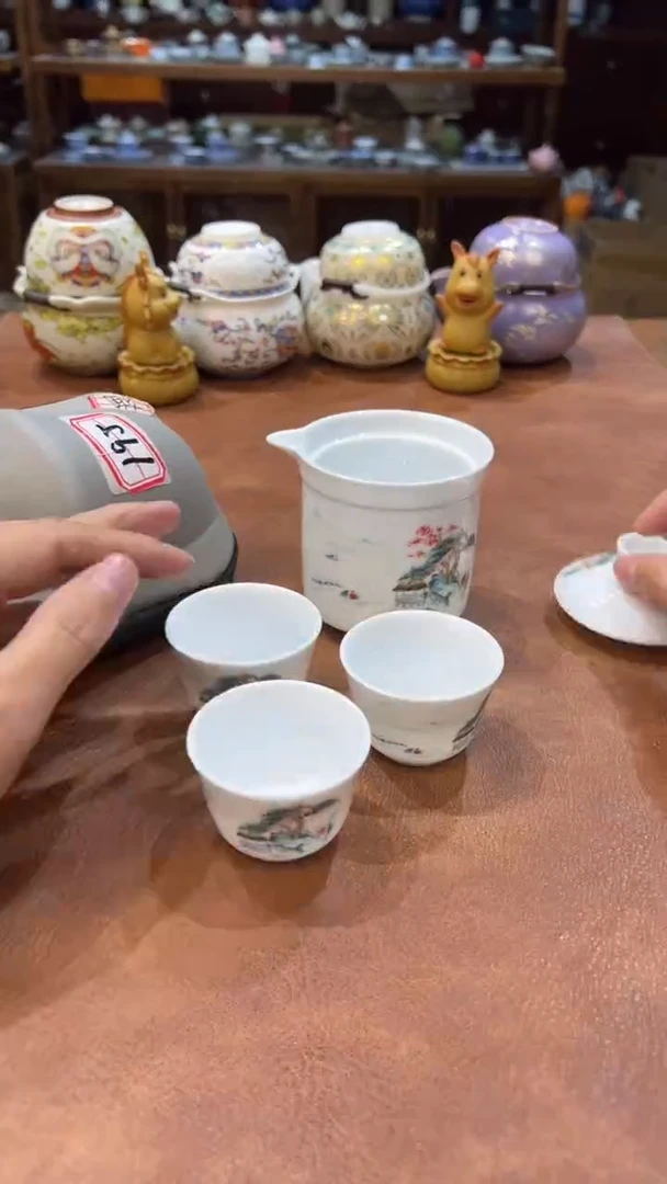 真的很便宜会开片的旅行茶具