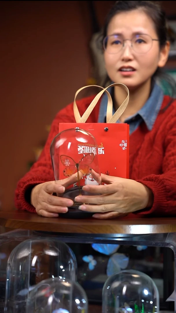 黄晶眼蝶  送圣诞手提袋   常规