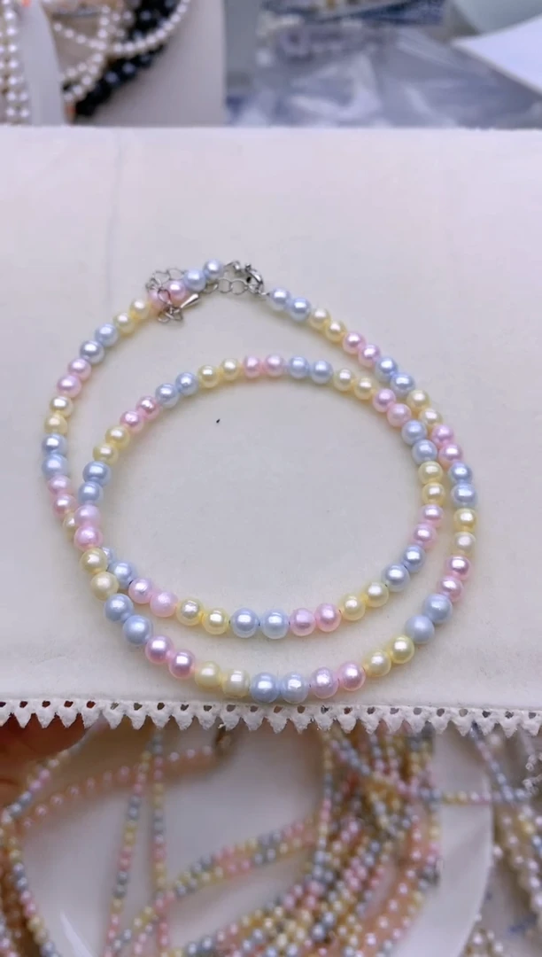 未镶嵌1淡水珍珠马卡龙