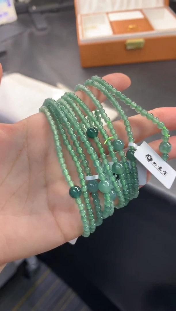 未镶嵌手链翡翠FC448 翡翠单珠手串 多样性发其一