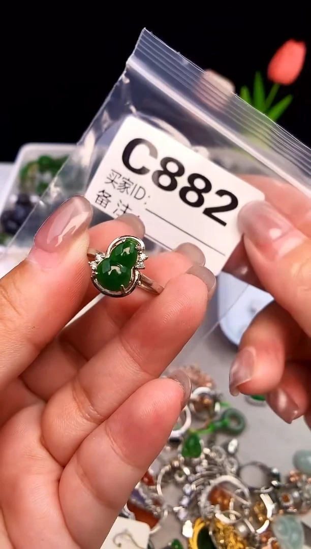 吊坠(不含链)银S925镶嵌翡翠1