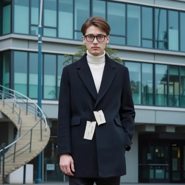 GR系列男装冬季新款嘻哈马戏团长款大衣422575/AK1-5-12