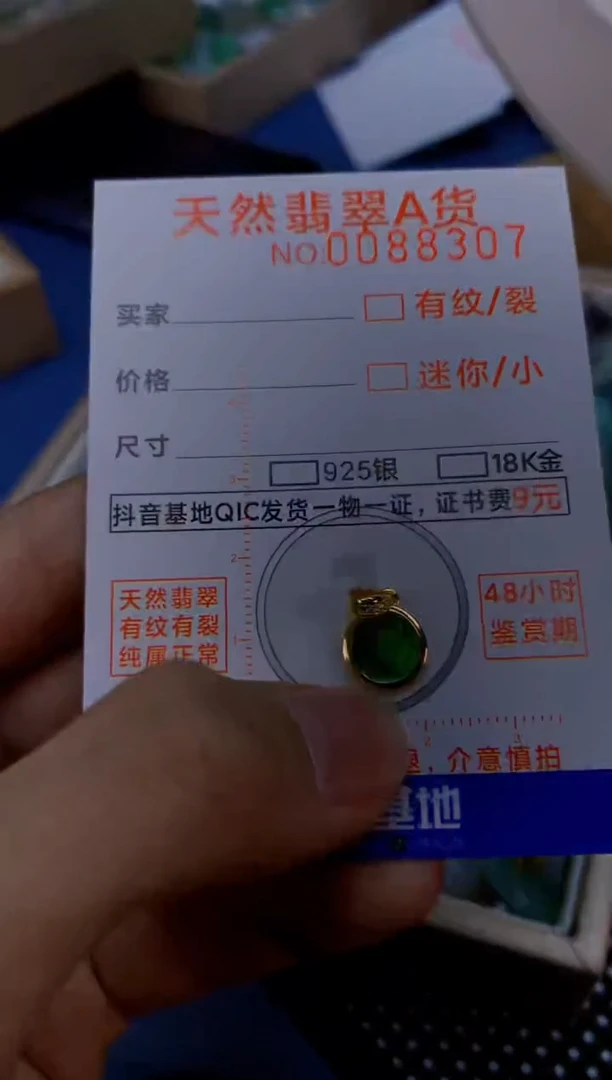 翡翠未镶嵌吊坠(不含链)1
