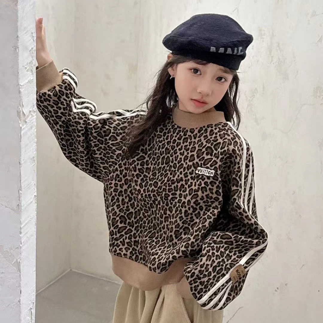 秋冬女童卫衣豹纹 2071驰系