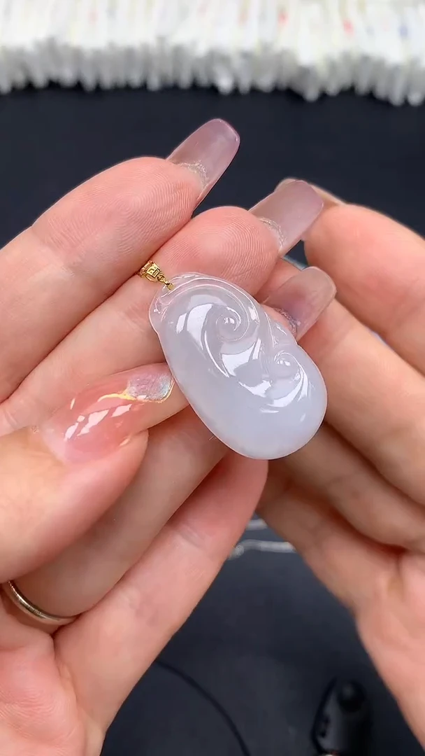 翡翠18K金镶嵌吊坠(不含链)MS193913