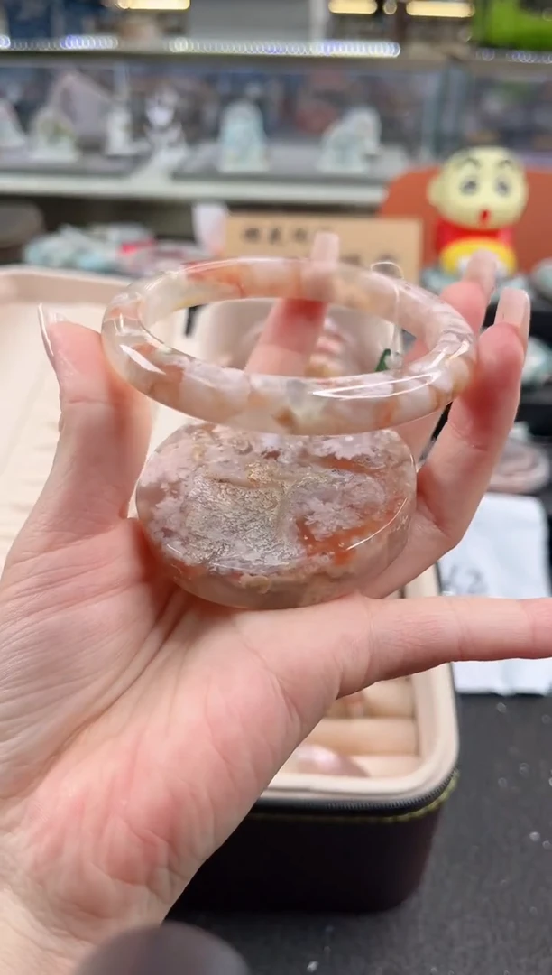 未镶嵌手镯石英质玉尘*丷圈口（赠品镯心）