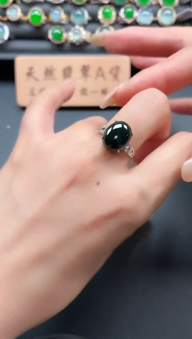 银S925镶嵌戒指翡翠11111