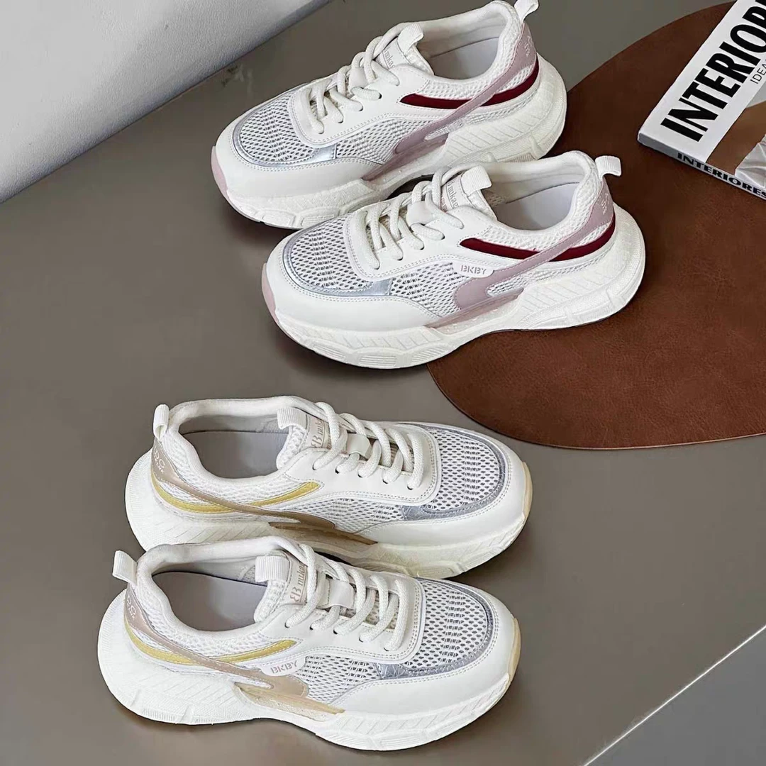 老爹鞋厚底休闲透气时尚休闲鞋百搭夏季网面女鞋单鞋春夏鞋子镂空