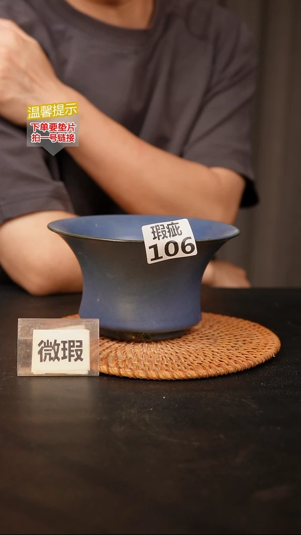 瓷片106 默认微瑕 口约16  高约9