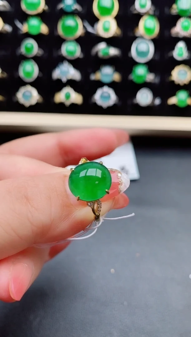【闪购商品】翡翠戒指银S925镶嵌508050