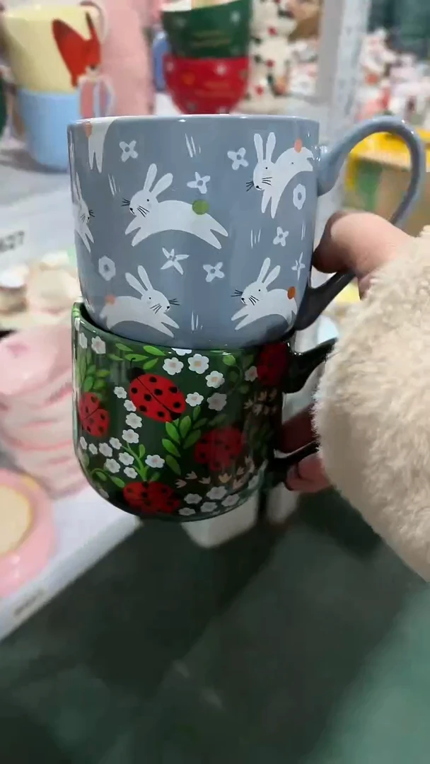 陶瓷手柄款家湖高温陶瓷杯 微瑕