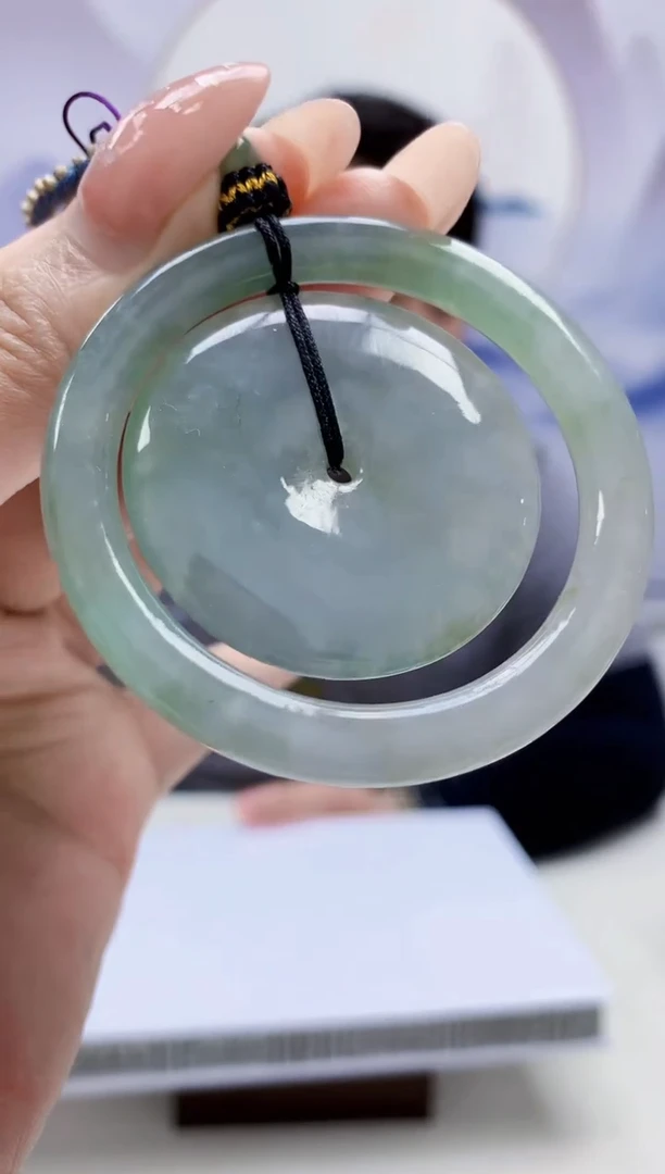 定制翡翠未镶嵌5060MM-毛货挂件122