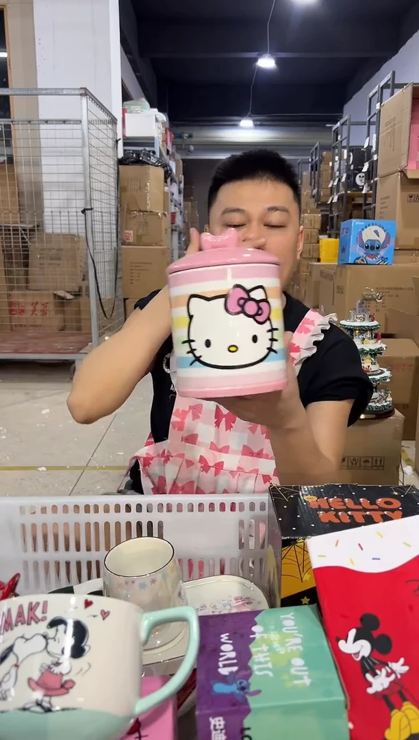 瓷片陶瓷彩虹kt储物罐