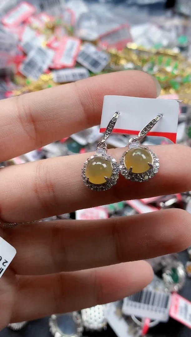 银S925镶嵌戒指翡翠天然A货缅甸翡翠