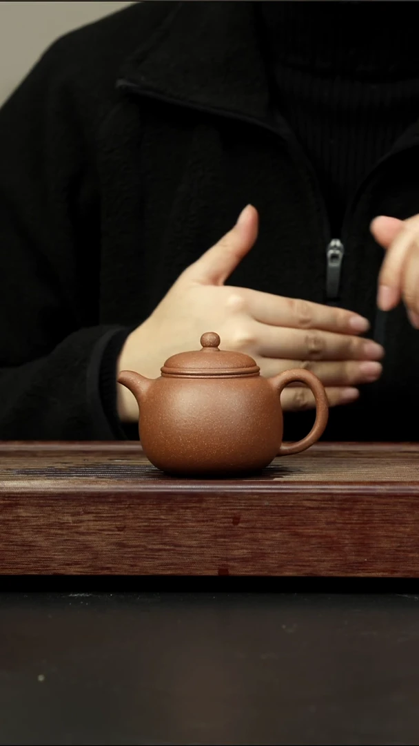 茶壶紫砂青降坡 小匏樽 170cc左右